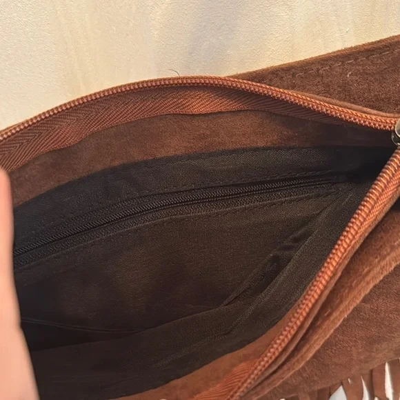 Brown Fringe Shoulder Bag - Picture 5 of 6